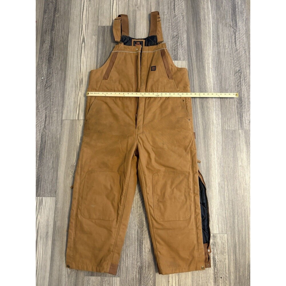 Walls Bib Overalls Mens Work Quilted Insulated Lined Cotton XLarge - Picture 1 of 8